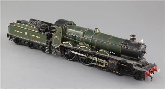 A scratch built O gauge 4-6-0 GWR Star Class green livery tender locomotive, fine scale, The Lode Star, overall 46cm